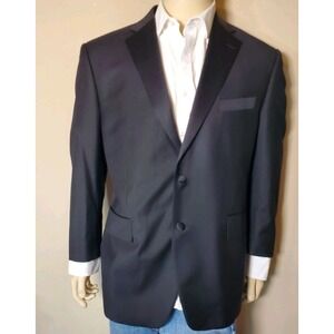 Marchatti Blazer Black Formal Men's Tuxedo Jacket Sz 46S Short Wedding EUC